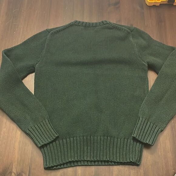 Polo Ralph Lauren Vintage Y2K Green Knit Sweater Youth Small S(8/10) Logo - Picture 3 of 9